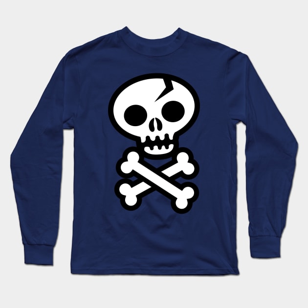 Skull & Crossbones Long Sleeve T-Shirt by wotto